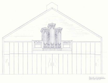 Ontwerptekening orgel Zuidwolde